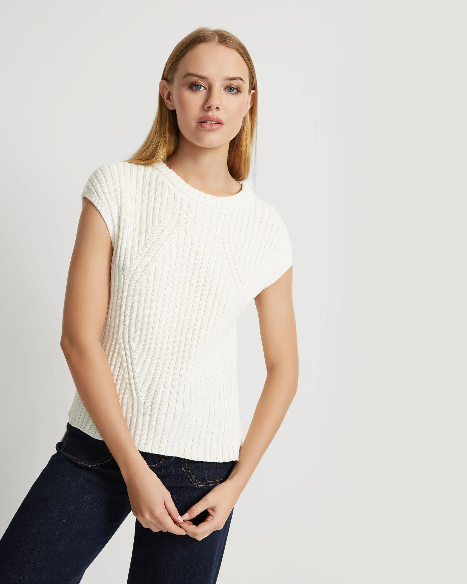 Aria Cotton Knit Vest