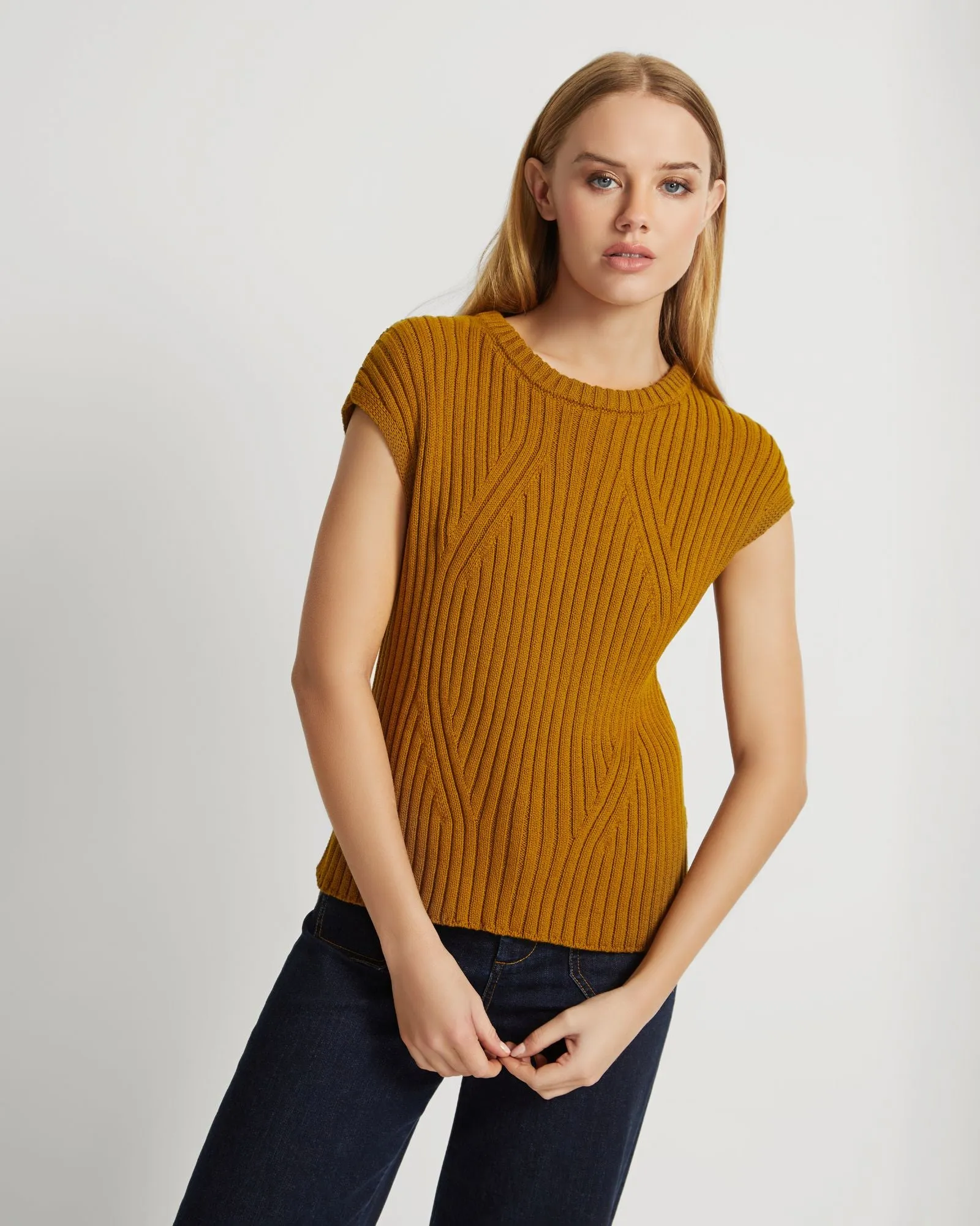 Aria Cotton Knit Vest