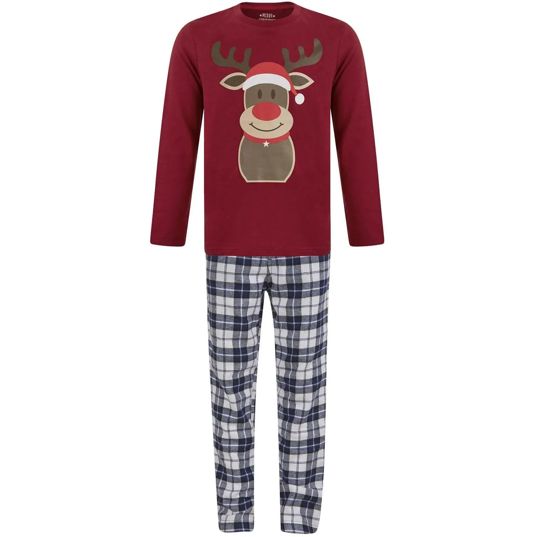 Christmas 2 Piece Rudolph Boys Christmas Pyjama Set - Red