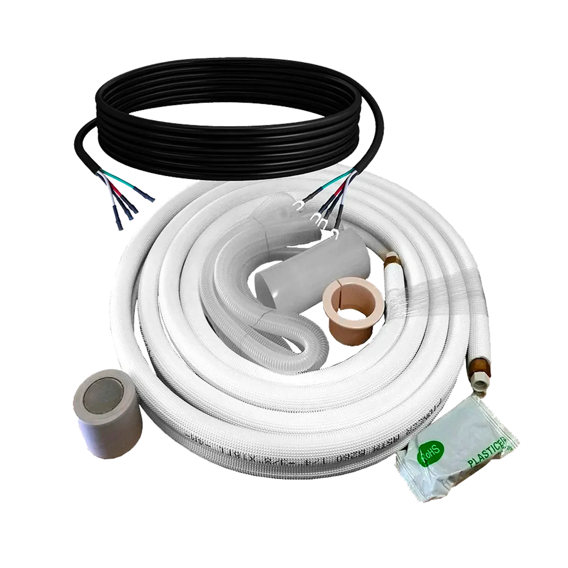 COPPER Ductless Mini Split Line Connection Accessory Kit, 3/8''-5/8''-10 ft