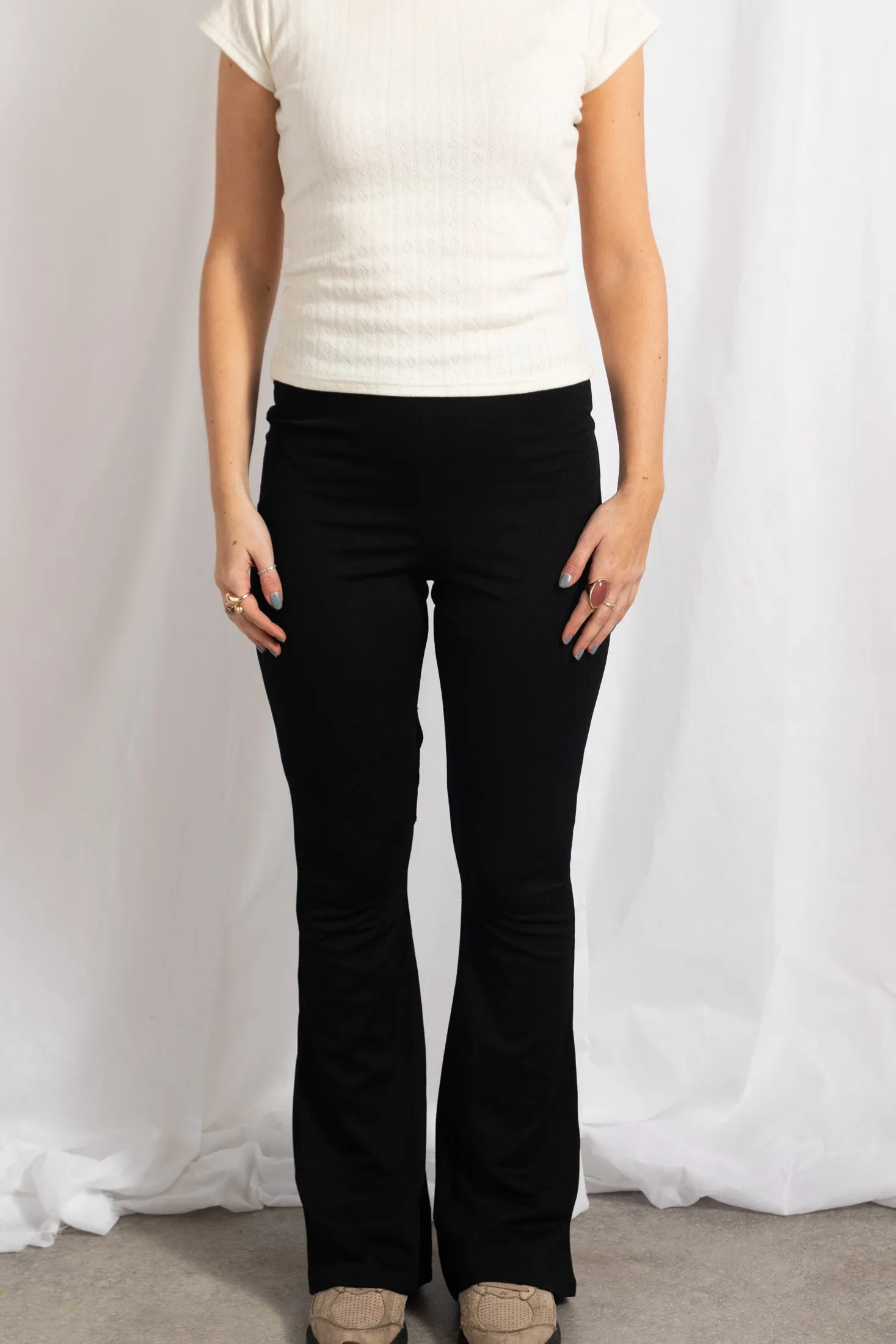 Daisy Street Black Flared Pants
