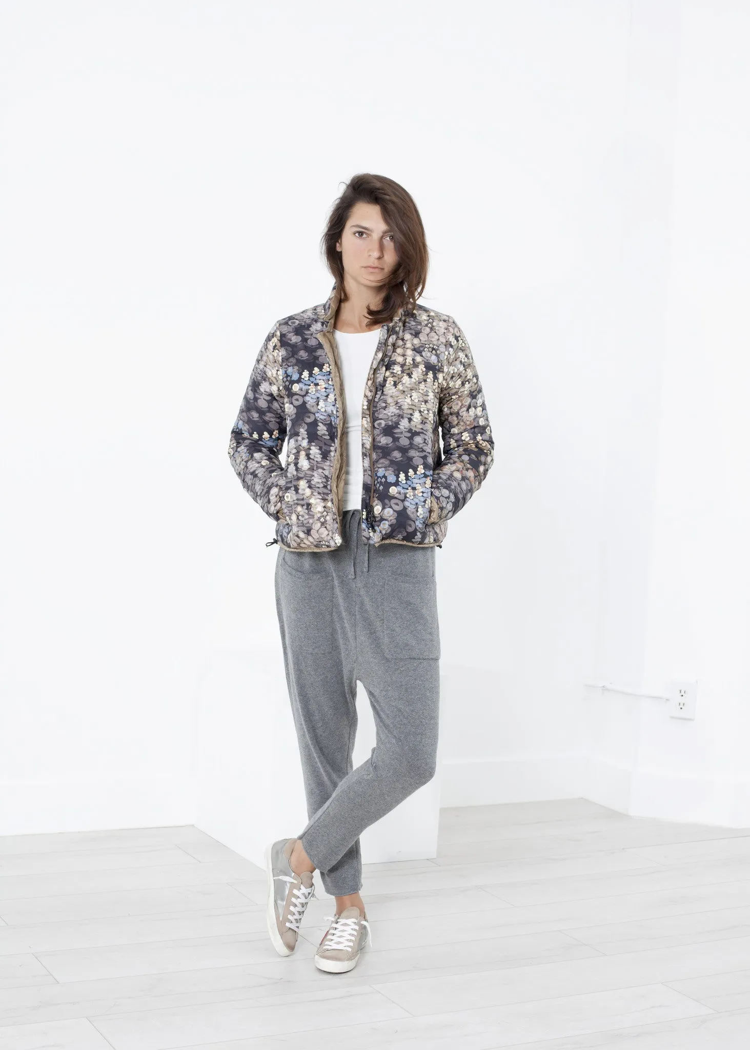 Deione Coat in Graphite Floral - More Choice