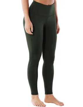 High Waist Side Line Gym Pants olivegray_Gym