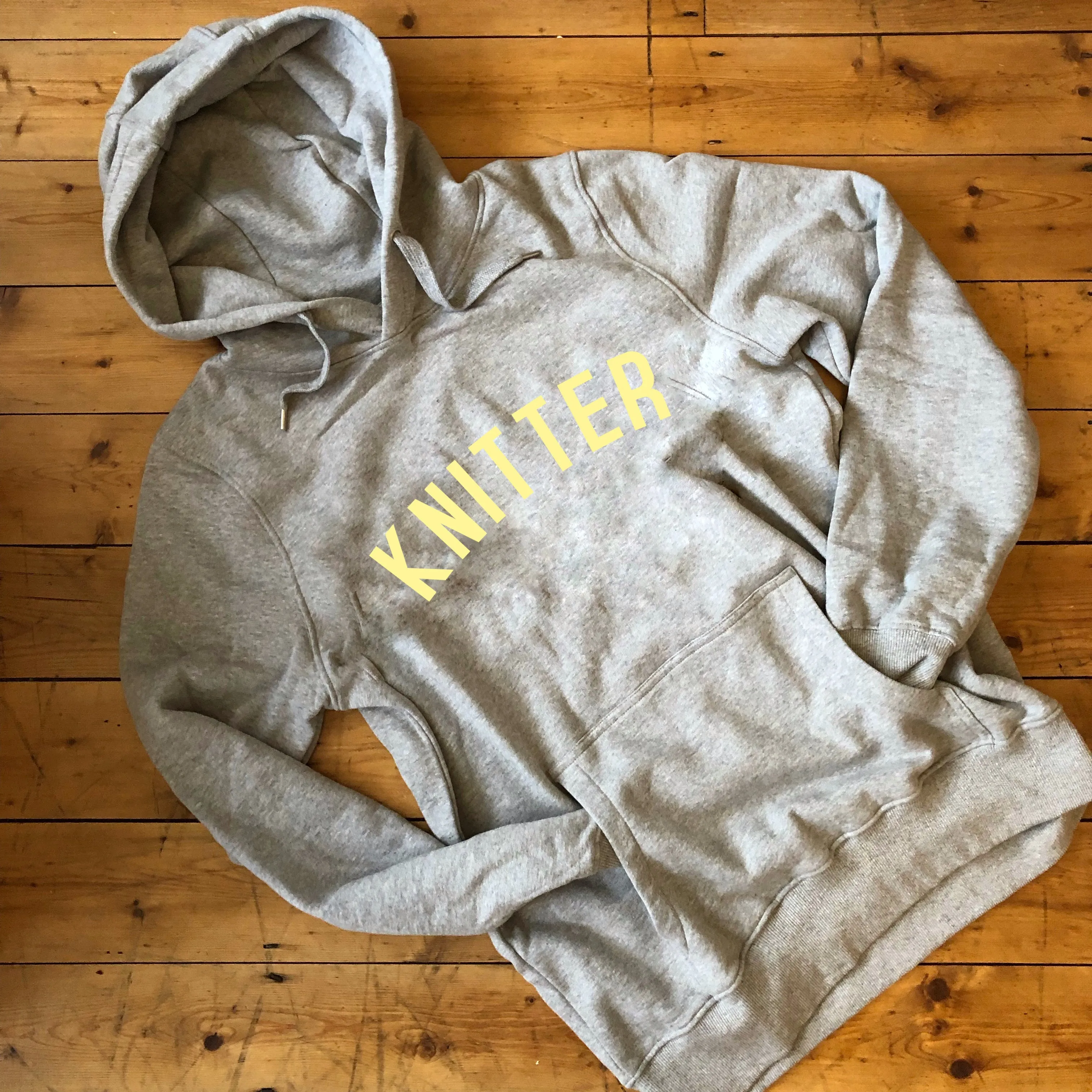 KNITTER Hoodie - 100% Organic Fairtrade Cotton - Pastel Font