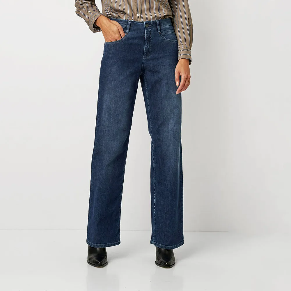 Liv Mid Blue Wide Leg Trousers