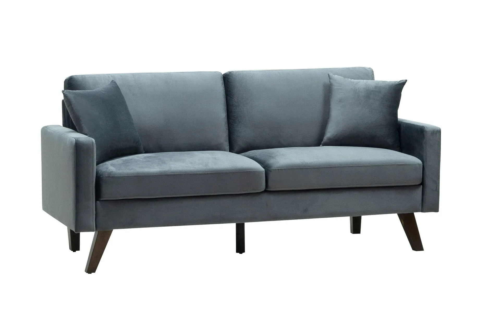 Modern Style Grey Velvet Living Set