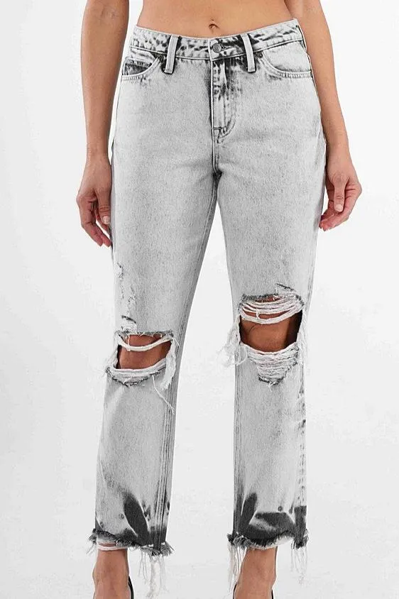 Retro High Rise Straight Jeans
